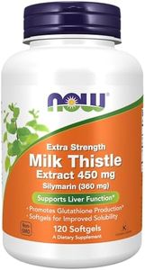 NOW Supplements, Silymarin Milk Thistle Extract, Extra Strength 450 mg, 120 Softgels