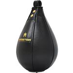 Meister SpeedKills Leather Speed Bag w/Lightweight Latex Bladder - Black - Large (10.5" x 7") (26.7 cm x 17.8 cm)