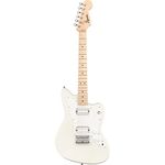 Squier Mini Jazzmaster Electric Guitar, Olympic White, Maple Fingerboard