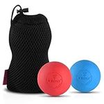 Massage Ball Set, Good for Myofascial Tension Release, Trigger Point Therapy, Massage Balls for Foot, Back and Shoulder, Suitable for Use After Exercise (Red/Blue-2 Pack)