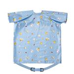 Bibado Short-Sleeve Coverall Weaning Bib Ducklings Pool Party Blue