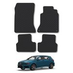 Rubber Car Mats Compatible with Mercedes A-Class (2012-2018) [W176] Tailored Fit Rubber Floor Mats Set Accessory Black Custom Fit 4 Pieces with Clips - Anti-Slip Backing, Heavy Duty & Waterproof