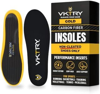 VKTRY Gold for Non-Cleated Shoes - Carbon Fiber Performance Insoles - Customized Athletic Inserts for Sports Basketball Volleyball Running & More | Shock Absorption US M13.5-14, W15.5-16, 121-170lbs