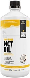 North Coast Naturals 100% Pure MCT Oil – Isolated from non-GMO coconut oil – 100% C:8 + C:10 - Keto Approved – 946 ml