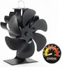JossaColar Log Burner Fan Silent Operation | 6-Blade Stove Fans Log Burners | Wood Burner Fans Heat Powered | Fan for Wood Burning Stove | Fireplace Accessories Tools