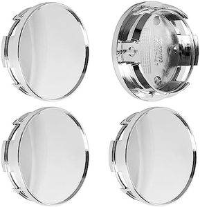 2.5Inch 63MM Wheel Center Caps for Dodge RAM 1500 Rim Hub Caps 6KF18TRMAA, Pack of 4 (Chrome, Outer 63MM, Inner 56MM, Easy DIY Installation)