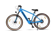 SYNERGY S4 27.5 Premium Luxury Electric Bicycle with LCD Display Tan Wall Tyres Front Suspension 5.8ah Battery – Blue (V1-BLUE-LCD1-5.8)