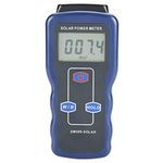 Solar Radiation Meter, Akozon Solar Radiation Measurement Power Meter SM206 Digital Meter Solar Power Meter Sun Light Measuring Instrument Data Hold and Peak Hold