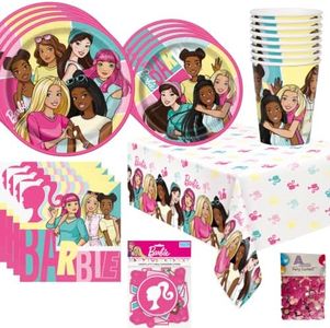 Barbie Birthday Party Supplies including Barbie Party Decorations and Barbie Plates and Tableware for 16 Guests for your Barbie Birthday Party