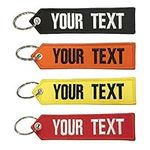 Customizable keychain,personalized keychains tag for motorcycles cars ATV scooters,embroidery key chain for men & women