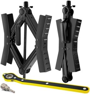 SIVIAS X Shape RV Wheel Stabilizer, Heavy Duty Tire Locking Chock RV Camper Accessories with Wrench, Anti-Move Wheel Chocks for Travel Trailers - Pair