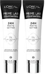 L'Oréal Paris Matte Setter Primer, Matte Finish, Extends Makeup Wear, Advanced Derm Primer, Grips Makeup, No Shine, Prime Lab, 30ml (Pack of 2)