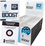 Integra Boost - 62% RH Level - 4 Gram Size - Two-Way Humidity Control Pack - Incl. Replacement Indicator Cards - Food Storage & Herbs Moisture Balancer for Up to 1/2 oz (Pack of 200)