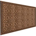 MAT 7-BANQUET Outdoor Door Mat for Front Door 36 x 59 inch Welcome Mat Debris Mud Trapper Outside Rubber Floor Mat Rug Large Extra Thick Textured Outdoor Mat for Entryway Frontgate Waterproof Brown