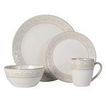 Pfaltzgraff 5246634 Amelia Cream 16-Piece Dinnerware Set, Stoneware, Assorted