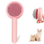 YETEE Cat Grooming Brush, Cat Dog Brush Slicker Cat Grooming Brush Dog Brushes for Shedding, Pet Grooming Tool with Cleaning Button for Cat Dog Shedding Tools Cat dog Brush for Short/Long Haired Cats