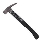 Boss Hammer Construction Grade Ti64 Titanium Hammer with Tough-Fiber Shock-Absorbing Fiberglass Handle - 10 oz, No-Slip Grip, Smooth Faced - BH10TIPFS