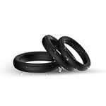 3pcs Silicone Ring for Male Couple Exercise Devices Sports Ring for Men (Black)…