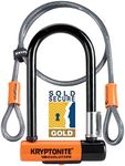 Kryptonite Evolution Mini 7 Bike U Lock & 4 Foot Flex Cable - Sold Secure Gold