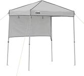 Core Instant Straight Leg Canopy Tent with Adjustable Sun Wall, 6 ft x 4 ft, Gray