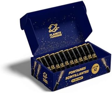 Fontaines à Gateaux Scintillantes - Lot de 12 - durée 60 Secondes pour Gateaux et Bouteilles de Champagne, Bougie lumineuse d'ambiance pour anniversaire 1 Minute - Catégorie F1