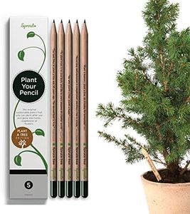Sprout Crayons | Édition ‘Plante un Arbre’ | Crayon en Graphite avec Graines d’Épicéa | Bois Organique Écologique | Cadeau Durable de Première Classe Grav�é de Citations Inspirantes | 5 Unités