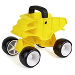 Hape Dump Truck | Beach Truck for Kids | Push & Pull Sand Toy for Toddlers 12 Months and Up | Yellow