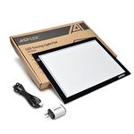 AGPtek New A4 LED Artcraft Tracing Light Pad Extra Large Active Area Ultra-Thin Stepless Brightness Control Tatoo Pad Animation, Sketching, Designing, X-ray Viewing W/USB Adapter (PSE Approval)