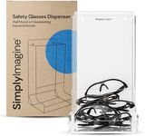 SimplyImagine Safety Glasses Dispenser Bin - Acrylic Holder for Protective Eyewear, Stand or Wall Mount, Use in Hard Hat, Industrial, Dental, Lab Setting