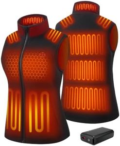 Women Fleece Heated Vest 15 Heating-Zone With 16000mAh Battery Pack-XS