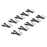 Tenlacum 10 Pack Mini Ring Type Lavalier Microphone Clip Safe Hold Shock Secure Lapel Mic Clamp Replacement Kit 10mm Diameter for Headset Microphones