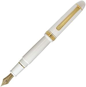 Platinum Pen Platinum Fountain Pen #3776 Century Ultra Extra Fine Point Chenonceaux White PNB-15000-2-UEF With Kanji LOVE Sticker, 5.49 x 6.06 x 0.6 in