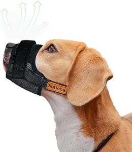 Bozal para Perros,bozal de Nailon Suave, Transpirable, antiladridos, mordeduras y masticaciones, cómodo bozal de Malla Suave, Bozal para Perros Grandes, medianos y pequeños (L)