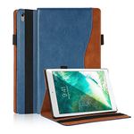 iPad 9.7 inch 2018 (6th Generation) Tablet Case, iPad 5th Gen Case 2017 PU Leather Flip Case for iPad Air 2013/ Air2 2014 with Pen Holder Multi-Angle Stand Tablet Cover A1954/A1893/A1823/A1822, Blue