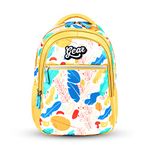 Gear Floral Petal 30L Medium Water Resitant School Bag/Casual Standard Backpack/Kids Bag/Daypack/College Bag For Girls/Women (Yellow)