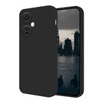 Anlalish Compatible with Oneplus Nord N30 5g Case, Liquid Silicone Oneplus Nord N30 5g Phone Case Soft Bumper Etui Slim Shockproof Protective Cover with Microfiber Lining (Black)