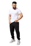 Men's Elite Compression Half Sleeves Dry Fit T-Shirts for High Performance in Gym and Sports Activity (XX-Large, White)