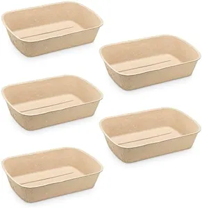 Navaris Disposable Cat Litter Trays (Pack of 3) - Cardboard Liner Tray for Cats Made of 100% Paper - Use Alone or As Box Liners - 15.9" x 11.8"