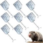 Jahy2Tech Mole Trap Gopher Trap Ground Galvanized and Oil Hardened Steel Animal Trap Reusable Gopher Trap Vole Traps for Outdoor Lawn Garden Yard Farm, Silver