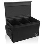 DOUBLE R BAGS Polyester Multi Compartments Collapsible, Portable For Car Accessories And Trunk Dicky Boot Organiser With Lid Cover(Black)