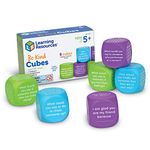 Learning Resources Be Kind Cubes - 6 Pieces, Ages 5+ Social Emotional Learning Toys and Games for Kids, Conversation Cubes for Therapy