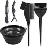 Tools for Hair Colouring Kit - 5PCS Colouring Tint Tool Brush Kit - Hair Dying Tools Kit including Hair Tinting Bowl,2 Dye Brushes,2 Hair Clips,Hair Dye Bowl Kit,DIY Salon Hair Coloring Tools Set