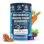 Bioquench Advanced Eye Care Gummies for Healthy Vision | Protects from Blue Light & Dryness | Contains Lutein, Zeaxanthin, Astaxanthin, DHA & Vitamin A, C, E | for Kids & Adults | 30 Gummies Pack