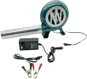 ZJSGLA Variable Speed Versatile Electric Blower Fan Dual blower Charcoal Chimney Starter 12v-120v Suitable For Barbecue Mini Blacksmith Forge things With Speed Adapter(80W)