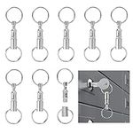 YAANBUNB 8 Pcs Quick Release Keychain Detachable Pull-Apart Key Ring Double Split Ring Belt Snap Lock Holder Key Ring Removable Handy Keychain Heavy Duty Split Ring for Man Woman Children Hanging keys