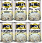 Bush's Best White Hominy, 15oz Can, Pack of 6