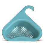 lmoikesz Kitchen Sink Drain Basket Storage Drainer Holder Strainer Rack Vegetable Food Garbage Draining Shelf Organization,Sky Blue