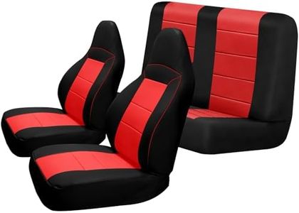 SAPUBK Custom-Fit Seat Covers Set Replace for 1997-2002 Wrangler TJ （Front & Rear ）