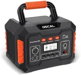 OSCAL Portable Power Station PowerMax 300, 266Wh (600W Surge) Solar Generator with 8 Charging Outlets, 60W USB-C PD Output, LED Light for Home Emergencies, Outdoor Camping and Weekend Travel