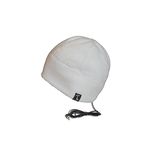 Tooks POLARCAP Fleece Headphone Beanie With Built-in Removable Headphones - COLOR: WINTER WHITE